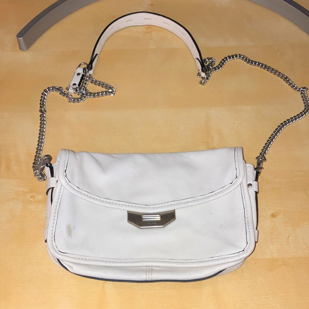 Rag and Bone Field Leather Clutch with removable strap